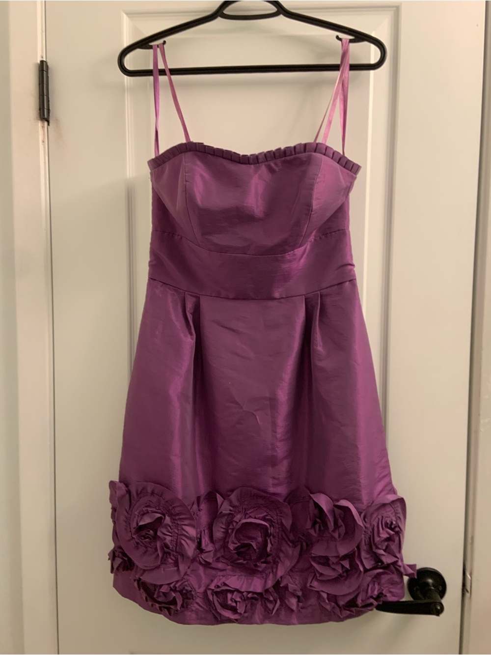Max & Cleo Purple Floral Trim Mini Dress